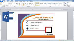MS Word Business Card Template Software